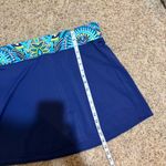 Title Nine Navy Blue Foldover Patterned Waist Waistband Splash Swim Skirt Photo 4