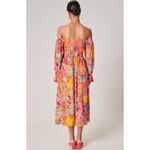 Sugar Lips Francesca Wildflower Denni Smocked Midi Dress Multicolored Size Medium Photo 2