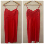Abercrombie & Fitch Camille Midi Dress in Red Size Medium Petite NWT New Photo 4