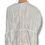 Chico's Chico’s White Embroidered Boho Floral Kimono Open Front Drape Cardigan One Size Photo 5