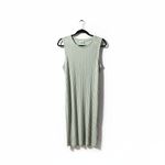 A New Day Women's Medium Green Ribbed Knit Sleeveless Tank Midi Dress Photo 5