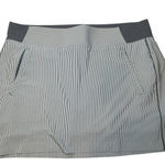 Athleta Women 20 Brooklynâ Textured 16" Skort Gray White Straped Athletic Skirt Photo 0