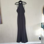 House Of CB  Juliette Shadow Halter Gown‎ gray Maxi gown NWOT size Large Photo 3