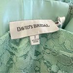 David's Bridal David’s Bridal Mint Green Strapless Lace Gathered Cocktail Dress Size 2 NEW Photo 1