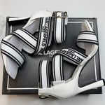 Karl Lagerfeld PARIS Women's Careliz Strappy Sandals- Size 7.5- Bright White Photo 8