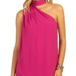 Trina Turk One Shoulder Hot Pink Dress Medium NEW Photo 0