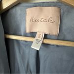 Hutch Anthropologie Draped Faux Suede Open Jacket Blazer Blue Gray Size S Photo 2