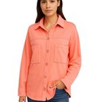 Sundry  - Coral Pink Button-Up Oversized Shacket Sz 0 (XS) Photo 0
