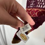 Talbots Lightweight Wool Blend Open Knit Maroon Gold Stripe Scarf Wrap Longline Photo 2