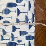 Talbots  White Skirt with Blue Drinking Glasses size 10 new with tags Photo 2