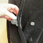 Saks 5th Avenue STUNNING Vintage Saks Fifth Avenue Velvet Opera Cape Black Long Satin Medium Photo 3