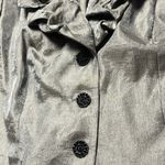 Adrianna Papell Silver Fancy Blouse/Blazer Size 14W Photo 4