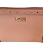 Kate Spade  Pink Leather Clutch w/Wrist Strap & Embellished with Brass Studs Photo 0