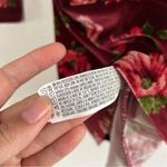 Forever 21 🦋  Red Pink Floral Velevet Mockneck Long Sleeve Mini Dress Small Photo 3