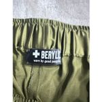 Beryll Women's Size Small Green Silk Blend Wide Leg Casual Pull On Pants Photo 2