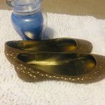 Nine West  Brown Flats Size 8 Gold Studs Suede Photo 4
