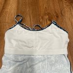 Lululemon Womens Blue White Floral Power Y Bra Tank Top Wildwood Size 4 Small Photo 4
