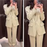 ZARA  Satin Oversized Blazer Jacket w/ Flap Pockets Size XS NEW Photo 1