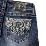 Miss Me  Jeans Shorts Girls Size 16 JK8161M3 Bermuda Rhinestones Embroidered *not Photo 3