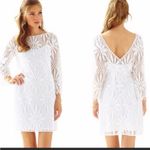 Lilly Pulitzer Topanga Dress Mini White Lace Crochet Long Sleeve Size Small Photo 1