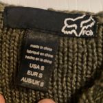 Fox Racing Olive Green Cable Knit Women's Hooded Sweater S Streetwear Casual Photo 5
