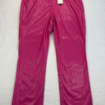 Judy Blue Judy‎ Blue Faux Leather Pants Hot Pink Tummy Control Straight Leg Size 15/32 Photo 0