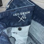 American Eagle Outfitters Dark Wash Distressed Cropped Jeans Photo 4