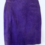 The Limited  Rich Purple Short Suede Skirt 6 Photo 0