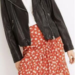 Madewell NEW  washed Leather Motorcycle‎ Jacket, size S Photo 1