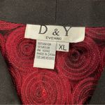 D&Y Vintage 80’s tuxedo rad 3D swirl mesh black collar french cuff zip front jacket Photo 8