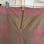Basil Tan And Pink‎ Beaded Mini Skirt Size Medium Photo 4