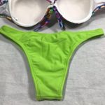 Recco Size Large brazilian bright floral print bikini. New With Tags. Green Photo 3
