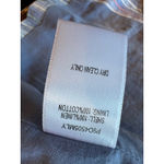 Parker  Blazer Women Small Blue‎ Striped Linen Single Breasted Preppy Career Corp Photo 10