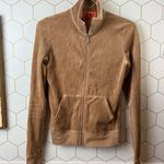 Juicy Couture  Tan Velour Zip-Up Jacket – Size - Small Photo 5