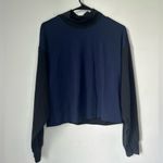 Athleta  Top VENICE SWEATSHIRT Size M Relaxed Cropped Funnel Neck Photo 1