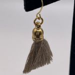 20” Gold Tone Necklace w/ Earth Tone Pendant & Taupe Earrings Photo 11