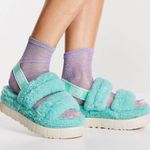 UGG platform sheepskin double strap sandals women Size 11 “Oh Fluffita” Photo 0