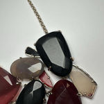 Kendra Scott Tyler Red Grey Black Etc Stone Bib Statement Necklace Gold Tone Photo 4