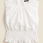 J.Crew Hyacinth Top In Cotton Poplin in White, Size Medium Photo 0