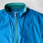 Original Penguin Penguin Ladies Windbreaker Blue Zip Jacket Small Rain Shell Travel Packable Photo 1