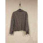 Free People We The Free Cali Blazer Womens Small Gray Plaid Cropped Two Button Jacket Photo 4