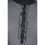 Ralph Lauren Chic Lauren Pajama Sleep Shirt Sz M Black White Stripe Jersey Knit Photo 2