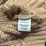 525 America  Cable Knit Turtleneck Sleeveless Sweater Vest Brown Size Medium Photo 6