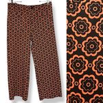 Maeve Anthropologie Pants The Collette Cropped Wide Leg Ponte Floral Geometric Photo 3