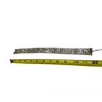 Silver Rhinestone Beaded Strap Choker Necklace – 18” Flat Statement Jewelry Photo 2