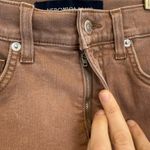 Veronica Beard  High Rise Carson Ankle Flare Brown Jeans Photo 5