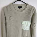 SER.O.YA Devlin Sweater Womens Small Sage Pullover Distressed Pullover Grunge * Green Photo 5