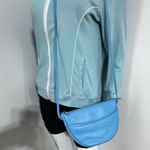 Ili New York Blue Leather RFID Crossbody Bag Small Zip Top Travel Purse Photo 9