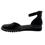 Eileen Fisher Flats Size 8 Emmet Black Patent Leather Ankle Strap Back Zip Shoes Photo 3