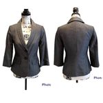 The Limited  Suit Jacket Blazer Charcoal Gray size XSmall Chambray Tailored NWT Photo 9